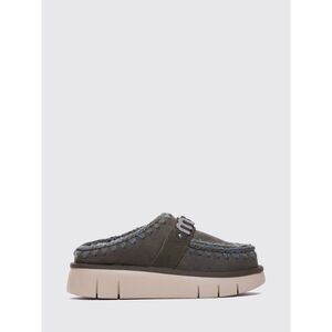 Mou Women Bounce Sheepskin Mules Mou With Contrast Stitching And Wool Lining